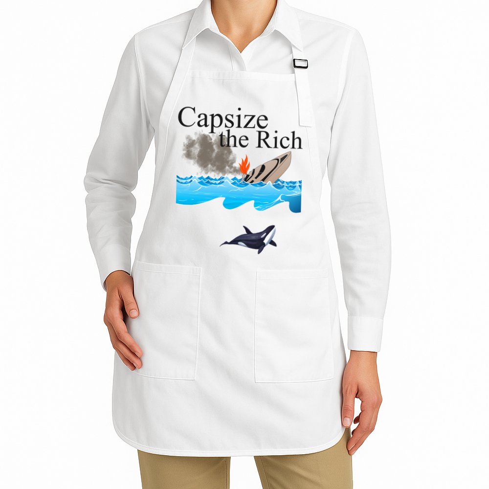 Capsize The Rich Orca Awareness Apron