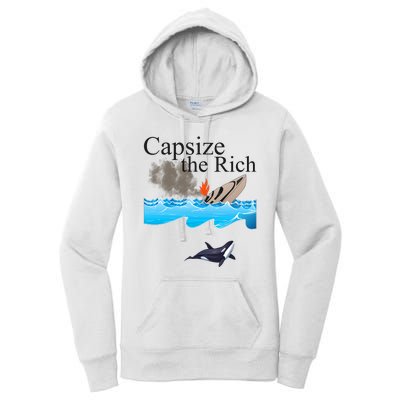 Capsize The Rich Orca Awareness Women's Pullover Hoodie