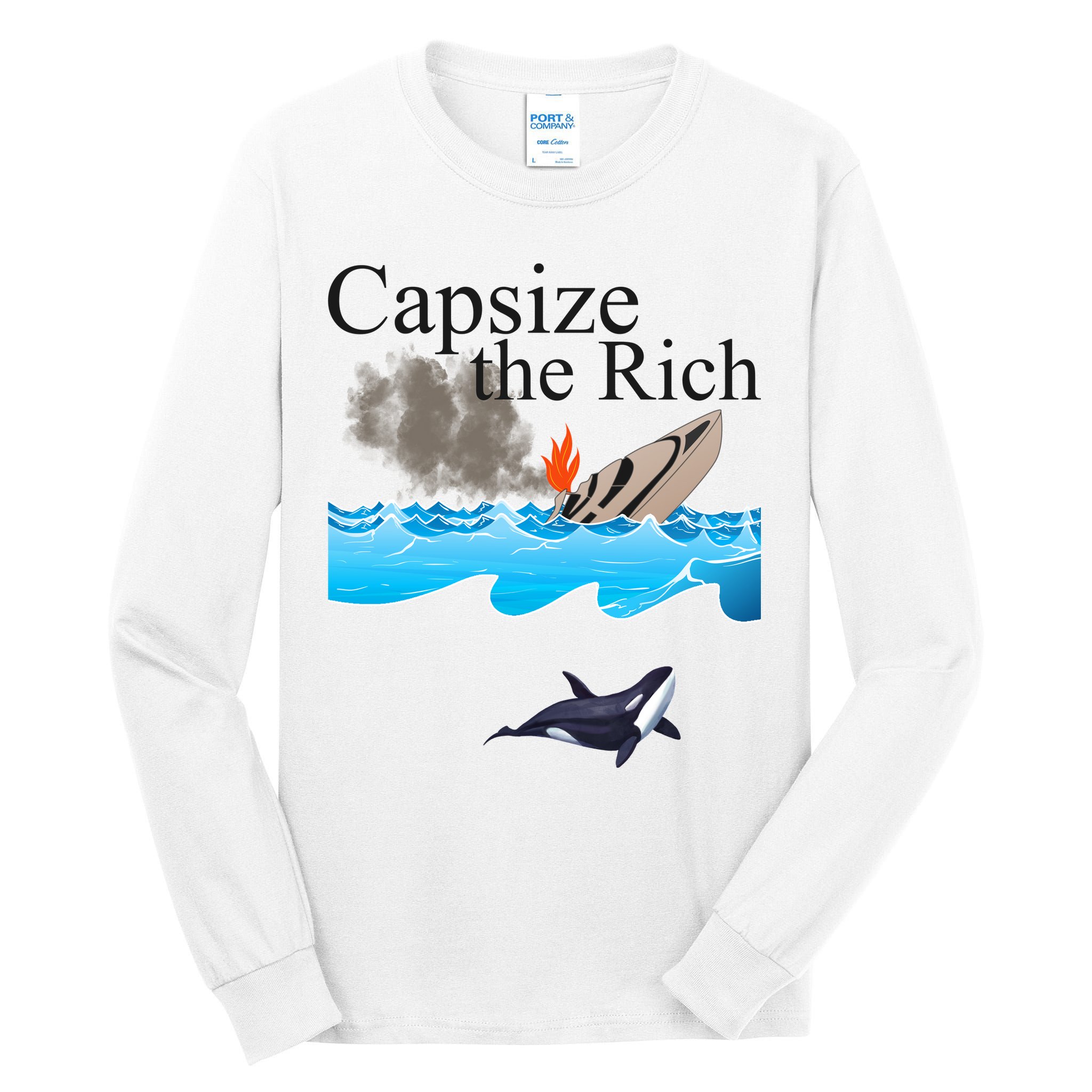 Capsize The Rich Orca Awareness Tall Long Sleeve T-Shirt
