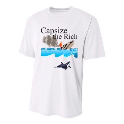 Capsize The Rich Orca Awareness Youth Performance Sprint T-Shirt