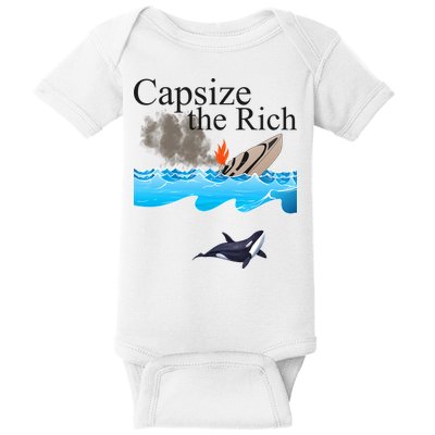 Capsize The Rich Orca Awareness Baby Bodysuit