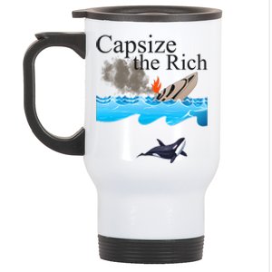 Capsize The Rich Orca Awareness Stainless Steel Travel Mug