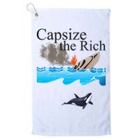 Capsize The Rich Orca Awareness Golf Towel