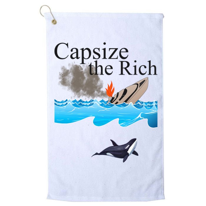 Capsize The Rich Orca Awareness Golf Towel
