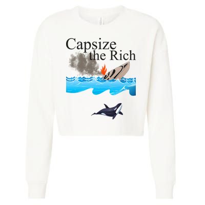 Capsize The Rich Orca Awareness Cropped Pullover Crew