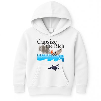 Capsize The Rich Orca Awareness Kids Hoodie