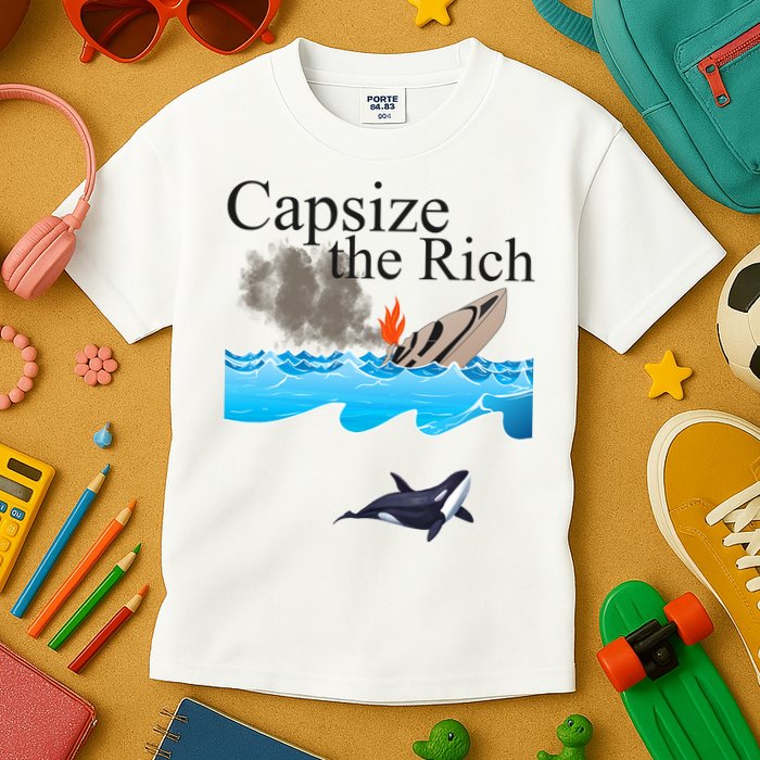 Capsize The Rich Orca Awareness Kids T-Shirt