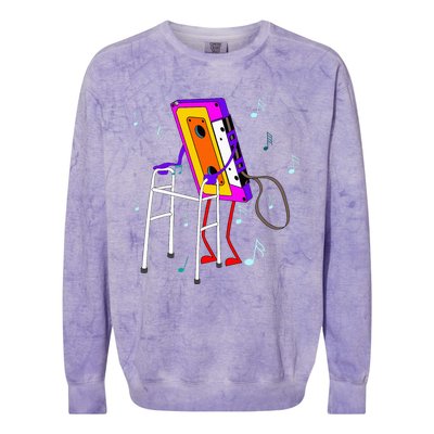 Cassette Tape Retro Vintage 70S 80S 90S Music Colorblast Crewneck Sweatshirt