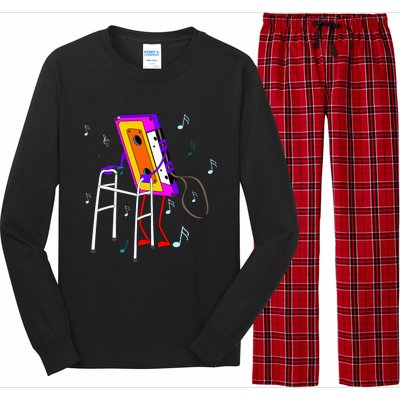 Cassette Tape Retro Vintage 70S 80S 90S Music Long Sleeve Pajama Set