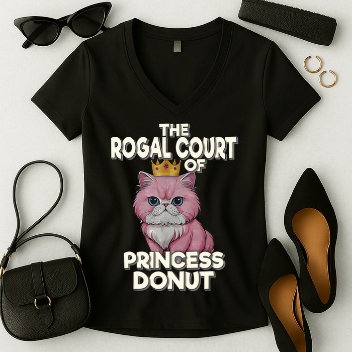 Cat The Royal Court Of Princess Donut Dungeon Crawler Carl  Women's V-Neck T-Shirt