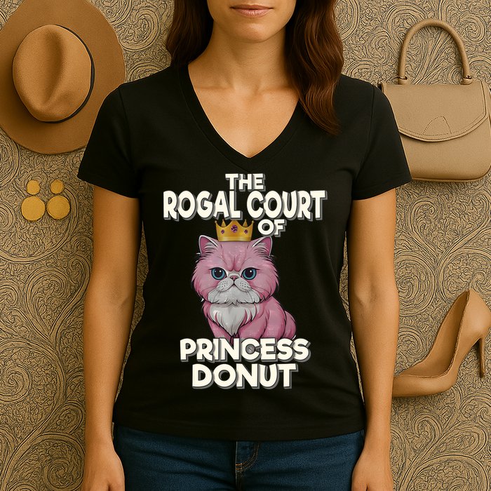 Cat The Royal Court Of Princess Donut Dungeon Crawler Carl  Women's V-Neck T-Shirt