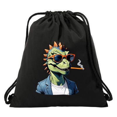 Cool T Rex Daddy Saurus Dinosaur FatherS Day Drawstring Bag