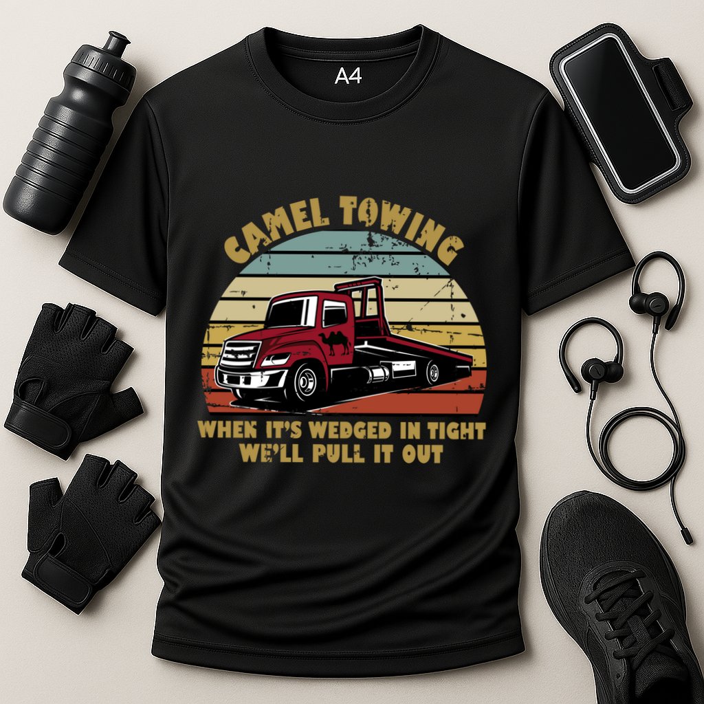 Camel Towing Retro Funny Adult Humor Cringey Dirty Joke Meaningful Gift Performance Shirt