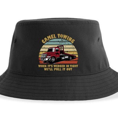 Camel Towing Retro Funny Adult Humor Cringey Dirty Joke Meaningful Gift Sustainable Bucket Hat
