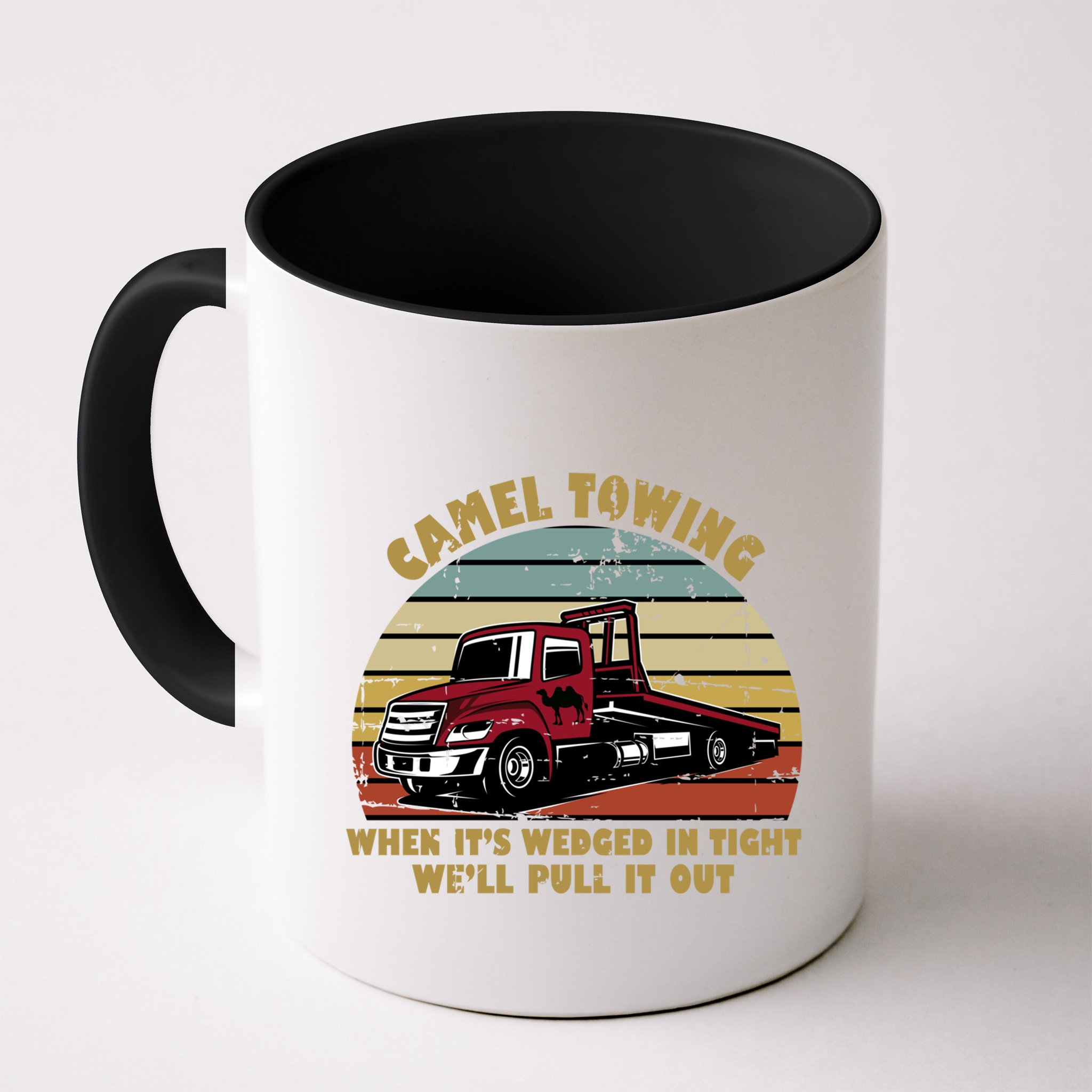 Camel Towing Retro Funny Adult Humor Cringey Dirty Joke Meaningful Gift Mug