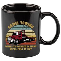 Camel Towing Retro Funny Adult Humor Cringey Dirty Joke Meaningful Gift 11oz C Handle Ceramic Mug