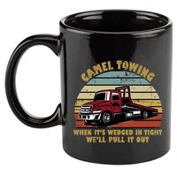 Camel Towing Retro Funny Adult Humor Cringey Dirty Joke Meaningful Gift 11oz C Handle Ceramic Mug