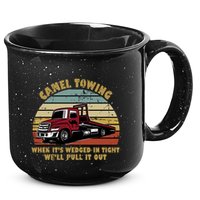 Camel Towing Retro Funny Adult Humor Cringey Dirty Joke Meaningful Gift 15oz Campfire Ceramic Mug