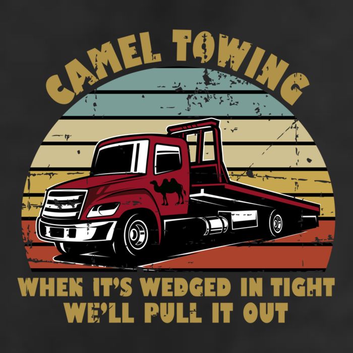 Camel Towing Retro Funny Adult Humor Cringey Dirty Joke Meaningful Gift 15oz Campfire Ceramic Mug
