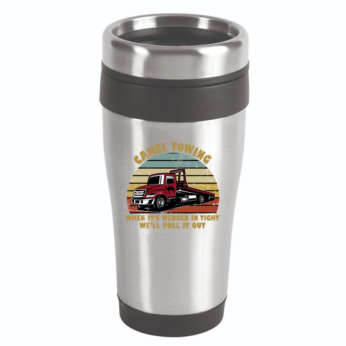 Camel Towing Retro Funny Adult Humor Cringey Dirty Joke Meaningful Gift 16oz Travel Tumbler