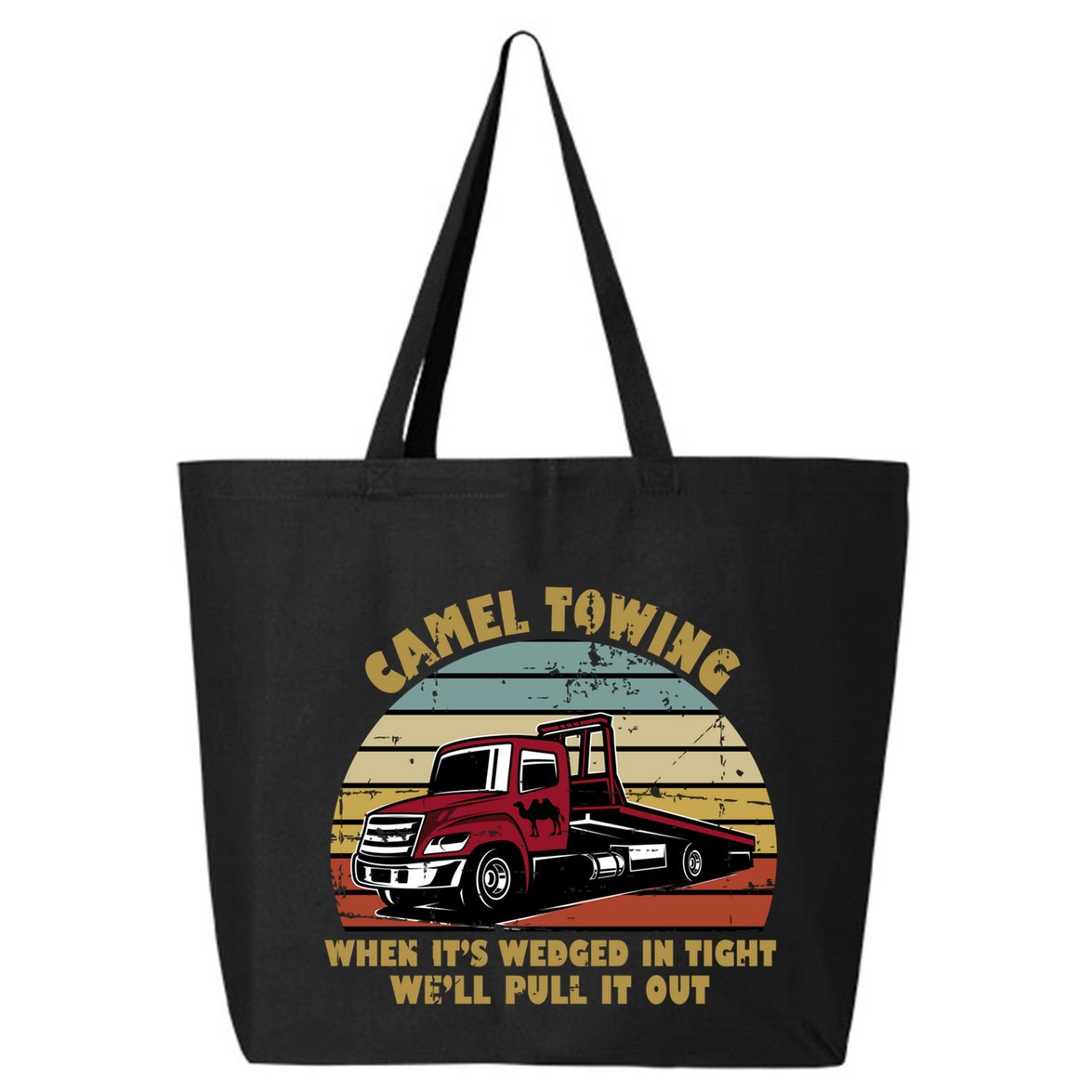 Camel Towing Retro Funny Adult Humor Cringey Dirty Joke Meaningful Gift 25L Jumbo Tote