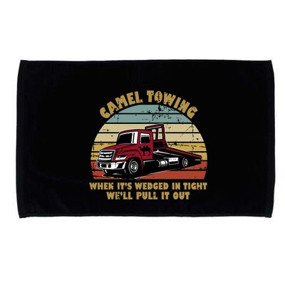 Camel Towing Retro Funny Adult Humor Cringey Dirty Joke Meaningful Gift Microfiber Hand Towel