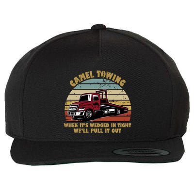 Camel Towing Retro Funny Adult Humor Cringey Dirty Joke Meaningful Gift Wool Snapback Cap