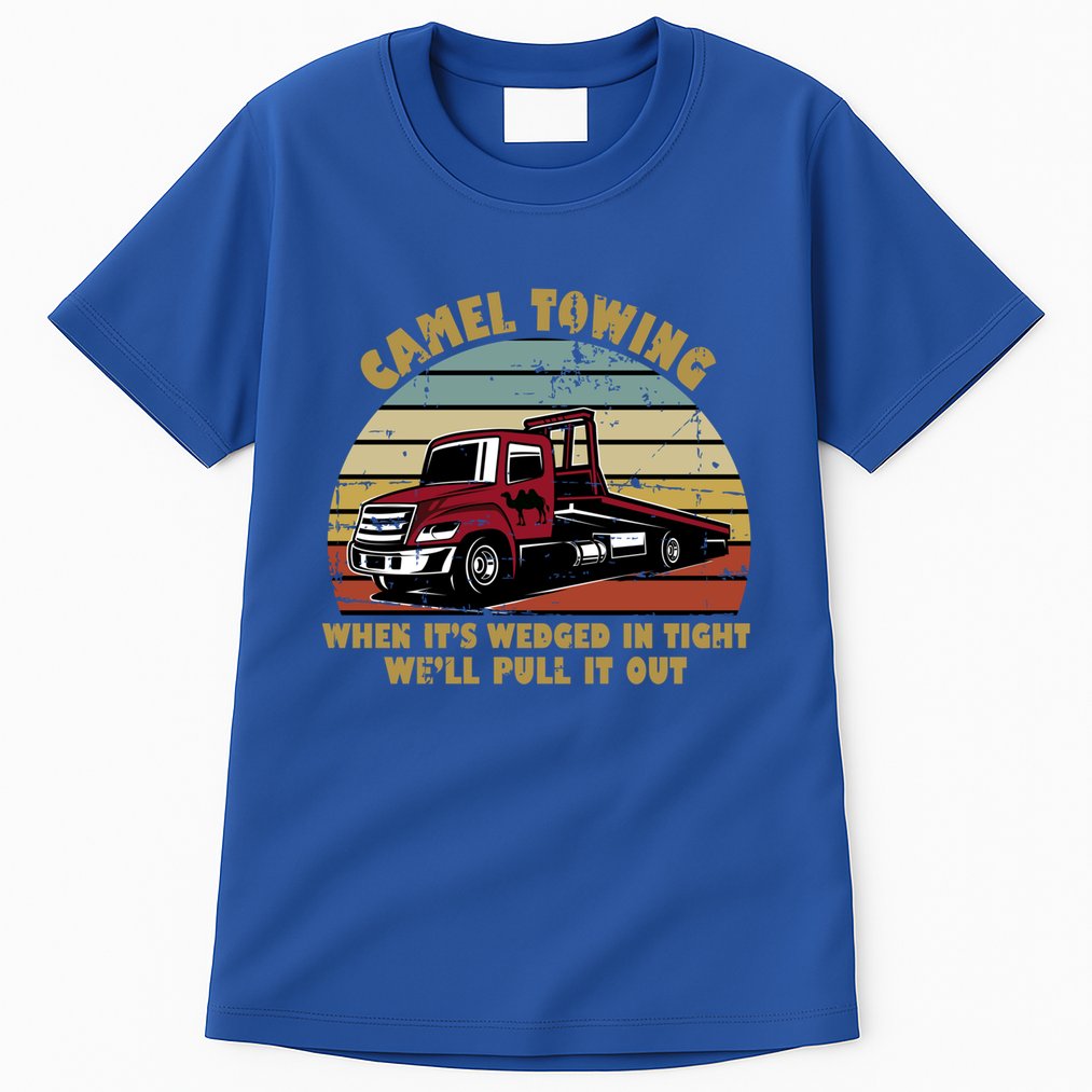 Camel Towing Retro Funny Adult Humor Cringey Dirty Joke Meaningful Gift Tall T-Shirt