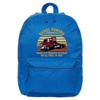 Camel Towing Retro Funny Adult Humor Cringey Dirty Joke Meaningful Gift 16 in Basic Backpack