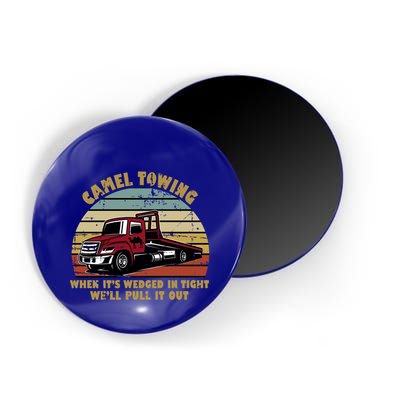 Camel Towing Retro Funny Adult Humor Cringey Dirty Joke Meaningful Gift Magnet