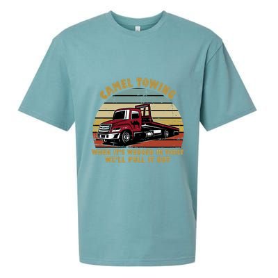 Camel Towing Retro Funny Adult Humor Cringey Dirty Joke Meaningful Gift Sueded Cloud Jersey T-Shirt