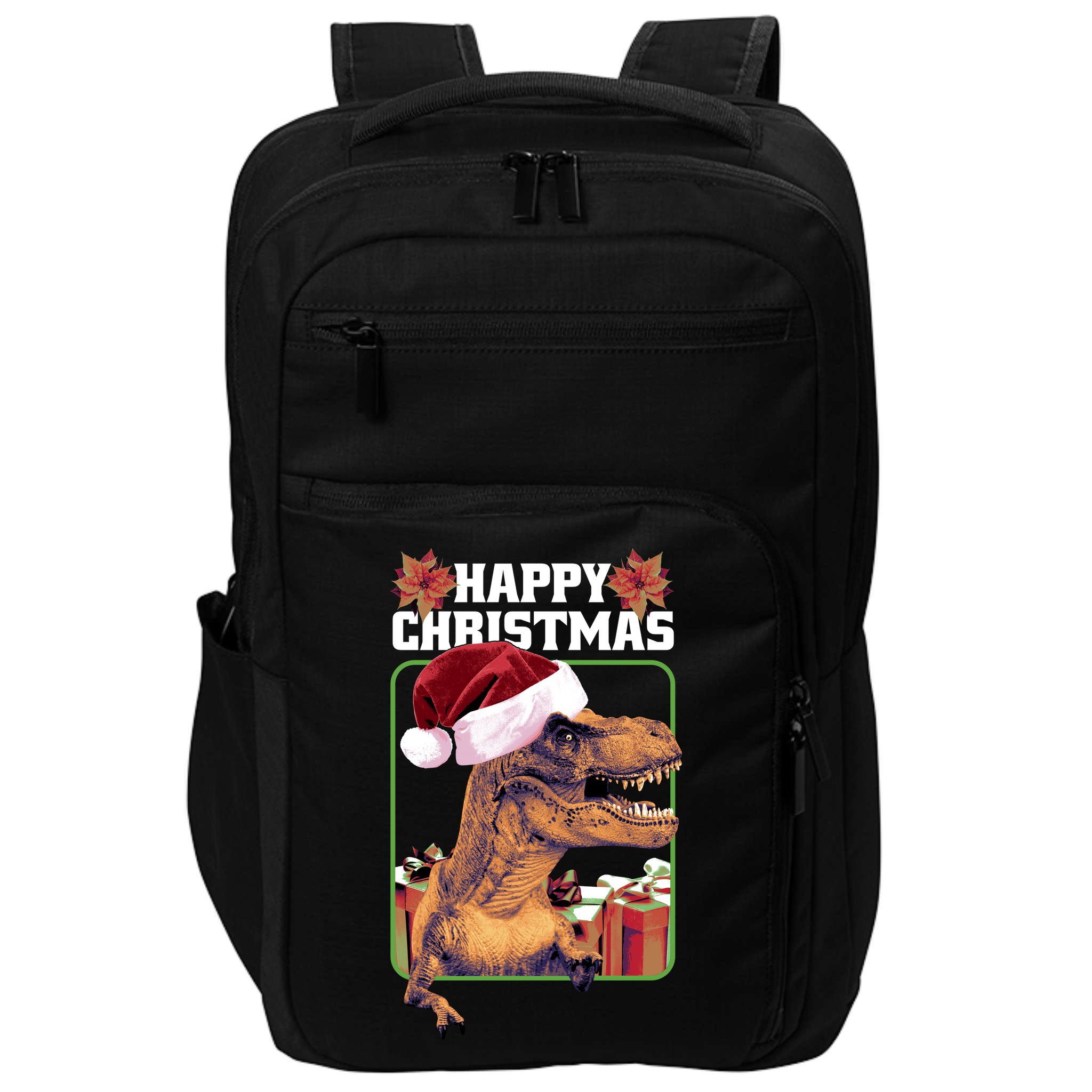 Cool T Rex Happy Christmas Impact Tech Backpack