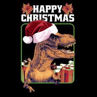 Cool T Rex Happy Christmas Sustainable Bucket Hat