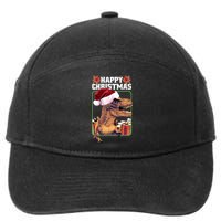 Cool T Rex Happy Christmas 7-Panel Snapback Hat