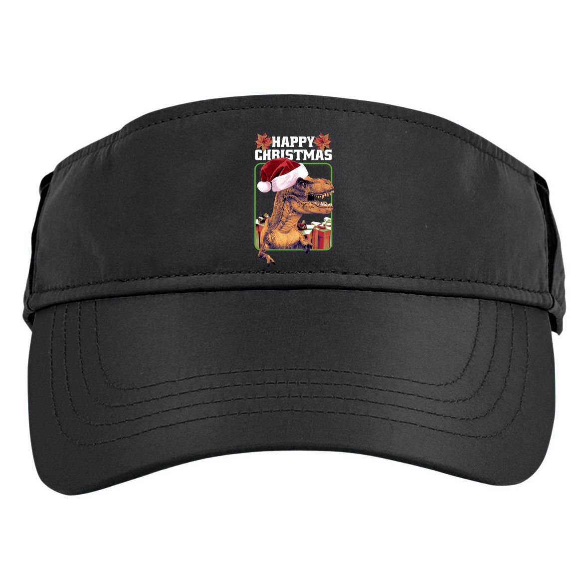 Cool T Rex Happy Christmas Adult Drive Performance Visor