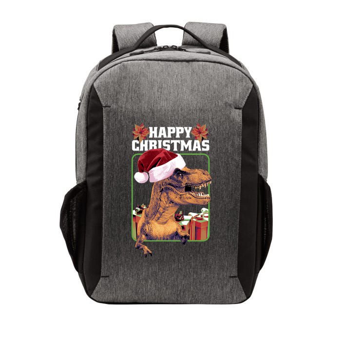 Cool T Rex Happy Christmas Vector Backpack