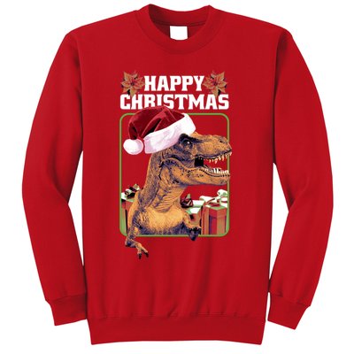 Cool T Rex Happy Christmas Sweatshirt