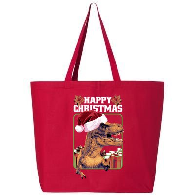 Cool T Rex Happy Christmas 25L Jumbo Tote