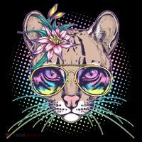 Cute Tropical Rainbow Ocelot Cat High Crown Mesh Back Trucker Hat