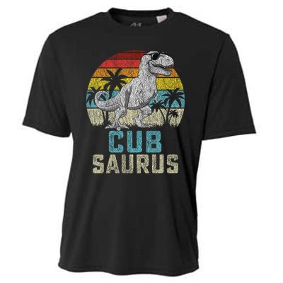 Cubsaurus T Rex Dinosaur Cub Saurus FatherS Family Cooling Performance Crew T-Shirt