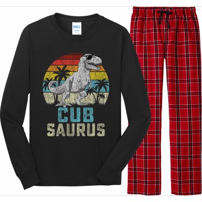 Cubsaurus T Rex Dinosaur Cub Saurus FatherS Family Long Sleeve Pajama Set