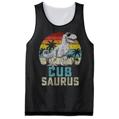 Cubsaurus T Rex Dinosaur Cub Saurus FatherS Family Mesh Reversible Basketball Jersey Tank