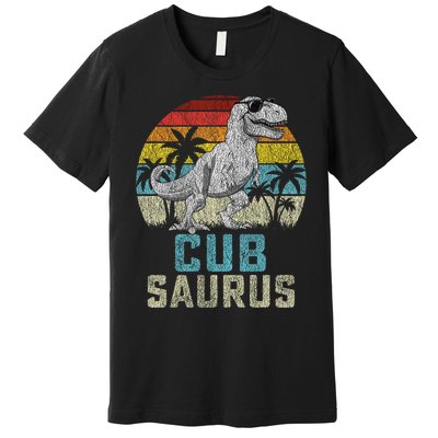 Cubsaurus T Rex Dinosaur Cub Saurus FatherS Family Premium T-Shirt