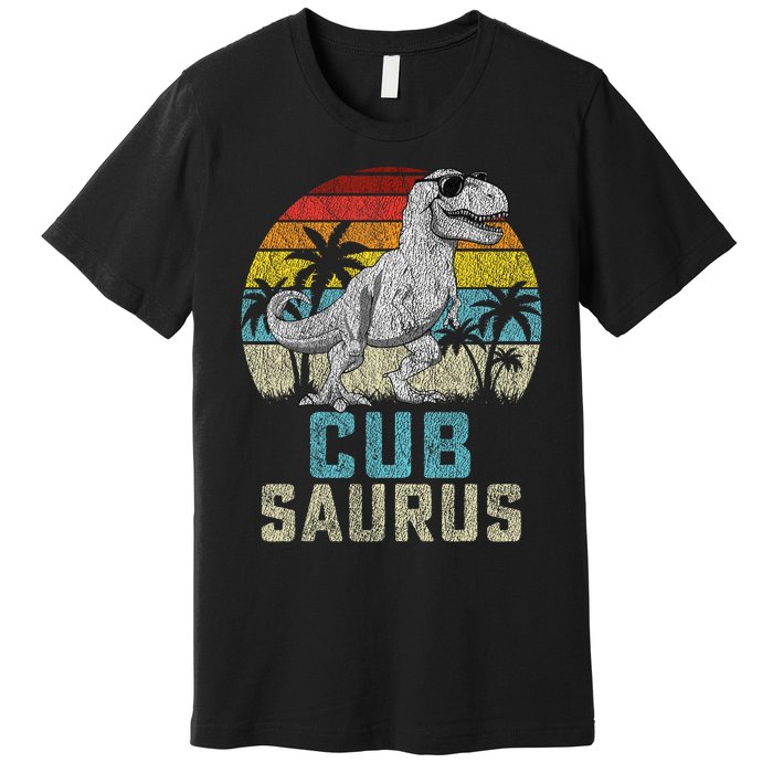 Cubsaurus T Rex Dinosaur Cub Saurus FatherS Family Premium T-Shirt