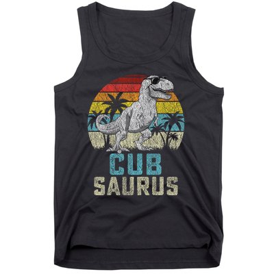 Cubsaurus T Rex Dinosaur Cub Saurus FatherS Family Tank Top