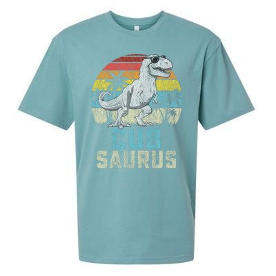 Cubsaurus T Rex Dinosaur Cub Saurus FatherS Family Sueded Cloud Jersey T-Shirt