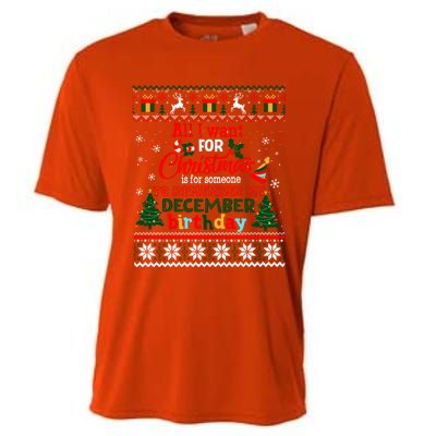 Christmas To Remember My December Birthday Ugly Xmas Gift Cooling Performance Crew T-Shirt