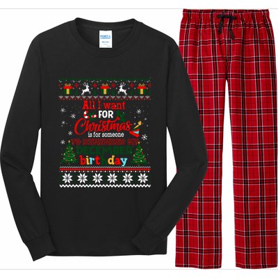 Christmas To Remember My December Birthday Ugly Xmas Gift Long Sleeve Pajama Set