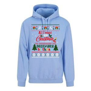 Christmas To Remember My December Birthday Ugly Xmas Gift Unisex Surf Hoodie