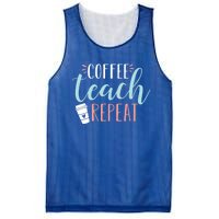 Coffee Teach Repeat Cool Gift Cute Coffee Lover Teacher Quote Great Gift Mesh Reversible Basketball Jersey Tank